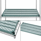 Thumbnail image #3 for Quantum 2160WPM 60"W x 21"D Green Polymer Shelf Mat for Wire Shelves, Removable and Dishwasher Safe