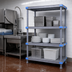 Thumbnail image #3 for Quantum Millenia 24-Inch x 24-Inch x 86-Inch Solid Polymer Starter Shelving Unit with 4 Shelves
