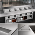 Thumbnail image #3 for Duke HCF-5 5-Pan Hot/Cold/Freeze Drop-In Food Well Unit