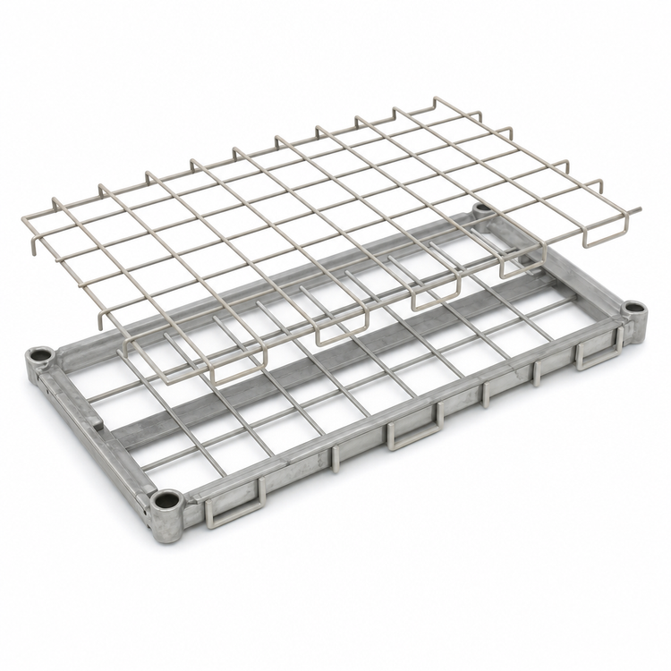 Product image #3 for EagleGard 36 x 21 Inch Dunnage Shelf with Removable Wire Mat, Hybrid Epoxy Finish
