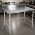 Thumbnail image #3 for John Boos Stallion Stainless Steel Work Table, 120-Inch x 30-Inch, with 5-Inch Backsplash and Safety Edge Front