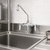Thumbnail image #3 for T&S Brass B-0202 Double Pantry Single-Hole Deck-Mount Manual Faucet with 6-Inch Swing Nozzle