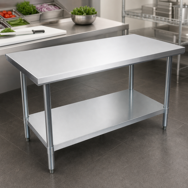 Product image #3 for John Boos Stallion Economy Stainless Steel Work Table with Adjustable Undershelf, 60 x 18 Inches