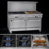 Thumbnail image #3 for Southbend Ultimate 60-Inch Gas Restaurant Range with 4 Burners, 36-Inch Griddle, Standard Oven, and Cabinet Base