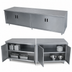 Thumbnail image #3 for Advance Tabco Special Value 84-Inch x 24-Inch Enclosed Work Table with Cabinet Base and Hinged Doors, 16-Gauge 304 Stainless Steel Top