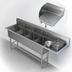 Thumbnail image #3 for John Boos Pro-Bowl 4-Compartment Sink with Right Drainboard, 18