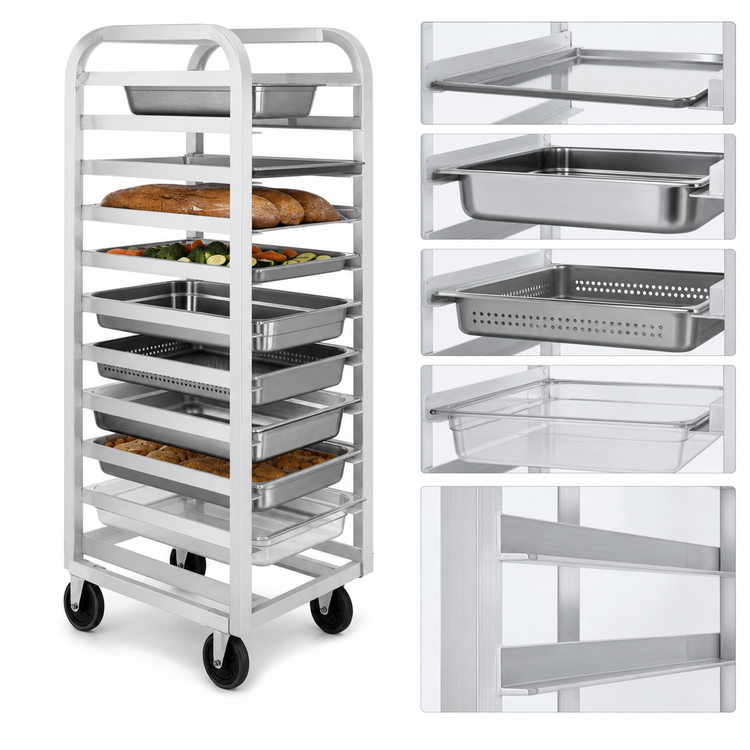 Product image #3 for Eagle Lifetime Series Universal End-Load Roll-In Refrigerator Rack, Aluminum, 21-1/2 x 26 x 64 Inches