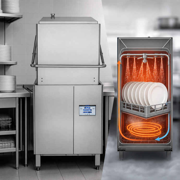Product image #3 for Jackson DynaStar High Temperature Sanitizing Door-Type Dishwasher, Without Booster