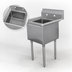 Thumbnail image #3 for Advance Tabco Special Value Series 1-Compartment Fabricated Stainless Steel Sink with 16 x 20 x 12 Inch Bowl, No Drainboards