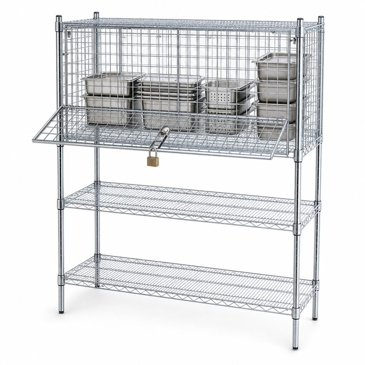 Product image #3 for EAGLEbrite Zinc Security Enclosure Kit with Flip-Up Door, 48"W x 24"D