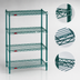 Thumbnail image #3 for Eagle Group Valu-Gard 4-Tier Wire Starter Shelving Unit, 30 x 24 x 63 Inches, Green Epoxy