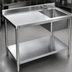 Thumbnail image #3 for 72-Inch Stainless Steel Work Table With Right-Side Prep Sink, Marine Edge, Backsplash & Undershelf