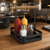 Thumbnail image #3 for Iron & Oar Collection 8-Inch Black Iron Condiment Rack with Wood Handle