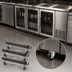 Thumbnail image #3 for Back Bar Cooler Channel Bar Set with 3-Inch Wheels, Fits Models Up to MDD94