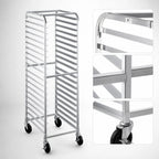 Thumbnail image #3 for Sapphire SMAPR-20W Welded Aluminum End-Loading Sheet Pan Rack, 20-Pan, 3-Inch Spacing, 5-Inch Swivel Casters with Brakes