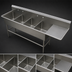 Thumbnail image #3 for John Boos Pro-Bowl 4-Compartment Sink with Right Drainboard, 30