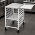 Thumbnail image #3 for Mobile Under-Counter Outrigger Slicer Stand Bun Pan Rack with Stainless Steel Top