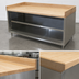 Thumbnail image #3 for BK Resources 72 Inch x 30 Inch Chef Table with Hard Maple Top and Stainless Steel Cabinet Base