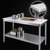 Thumbnail image #3 for New Age 48 Inch x 24 Inch Poly Top Work Table with Open Aluminum Base