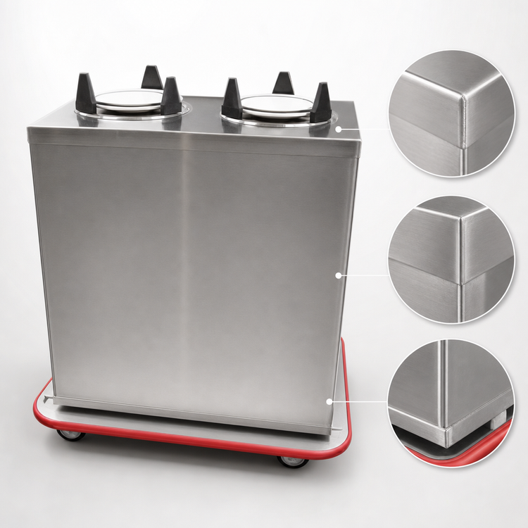 Product image #3 for Carter-Hoffmann Enclosed 2-Silo Unheated Plate Dispenser for 10-Inch Round Plates