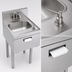 Thumbnail image #3 for Krowne Royal Series Freestanding Underbar Hand Sink Unit with Soap & Towel Dispenser, 18