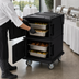 Thumbnail image #4 for Cambro Ultra Camcart® Double-Compartment Front-Loading Insulated Food Pan Carrier, Full-Size GN 1/1, Black, 90 Qt.