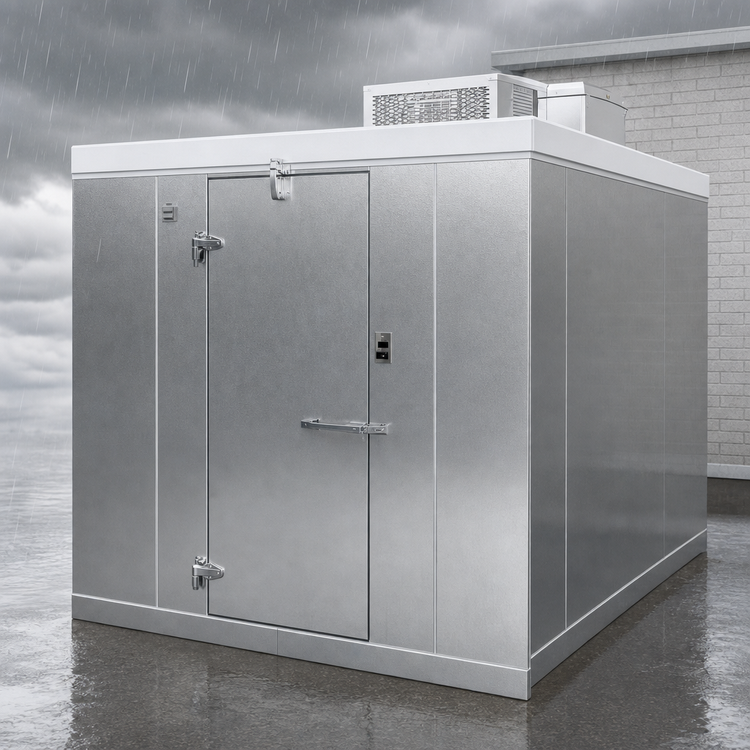 Product image #3 for Norlake Kold Locker Outdoor 6' x 8' x 7'7" H Walk-In Cooler with Floor and Self-Contained R290 Capsule Pak ECO Refrigeration