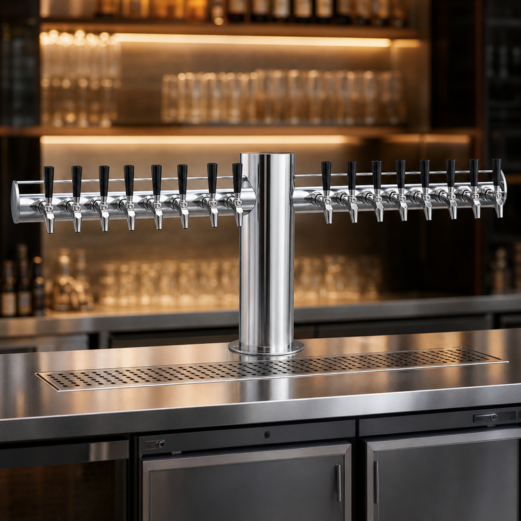 Product image #3 for Krowne Max-T Style 16-Faucet Countertop Glycol-Cooled Beer Tower