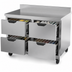 Thumbnail image #3 for Beverage-Air 48-Inch Two-Section Worktop Drawer Freezer, 4 Drawers, Foamed-In-Place Backsplash