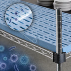 Thumbnail image #3 for Eagle Group QuadPlus QPF-2442V-BL Vented Blue Polymer Shelf Mat with Antimicrobial Protection, 42W x 24D Case of 4