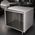 Thumbnail image #3 for Advance Tabco 36-Inch x 24-Inch Flat Top Stainless Steel Work Table with Open Front Cabinet Base