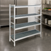Thumbnail image #3 for Fermostock 4-Tier Stationary Starter Polymer Shelving Unit, 38W x 14D x 66H