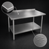 Thumbnail image #3 for Stallion 48 Inch x 30 Inch Stainless Steel Work Table with 1-1/2 Inch Rear Up-Turn and Undershelf