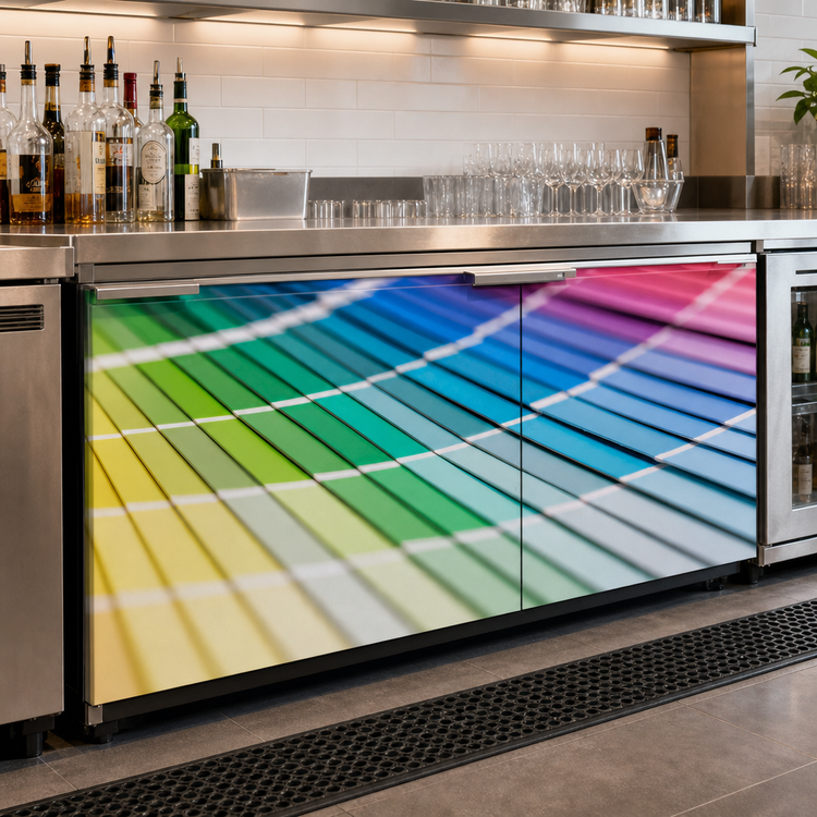 Product image #3 for Krowne Whole Unit Vinyl Wrap for 52-Inch Backbar Cooler, Front and Sides