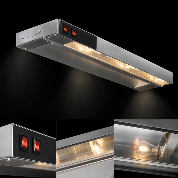 Product image #3 for RedHots 48-Inch Single Lighted Rod-Type Strip Heat Lamp, 208V, Standard Wattage