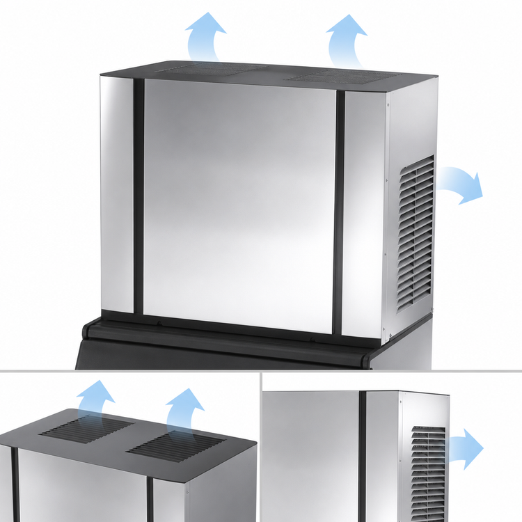 Product image #4 for Ice-O-Matic Elevation Series Modular Full Cube Ice Maker, Air-Cooled, Self-Contained, 960 lb/24 Hr, 30.25 Inch Wide