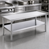 Thumbnail image #3 for Eagle Group 60-3/8 Inch Stainless Steel Griddle/Equipment Stand with Open Base and Adjustable Undershelf