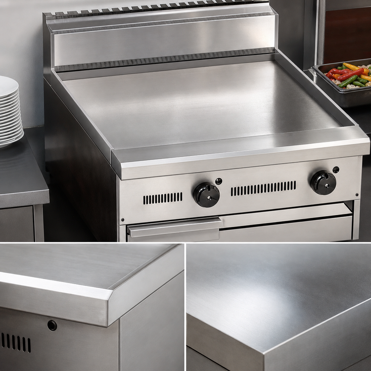 Product image #3 for Bistro 60-Inch Gas Restaurant Range with 1-Inch Manual Griddle Plate and Stub Back