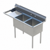 Thumbnail image #3 for Sapphire Manufacturing 47-1/2 Inch Wide 2-Compartment Sink with Left Drainboard and Backsplash
