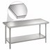 Thumbnail image #3 for Advance Tabco 72-Inch x 30-Inch 14-Gauge 304 Stainless Steel Work Table with Adjustable Undershelf