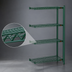 Thumbnail image #3 for Eagle Group Valu-Gard 4-Tier Add-On Wire Shelving Unit, 72 x 21 x 74 Inches, Green Epoxy
