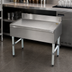 Thumbnail image #3 for Advance Tabco Underbar Basics Free-Standing Stainless Steel Drainboard with 4-Inch Backsplash, 30 x 21 x 33 Inches