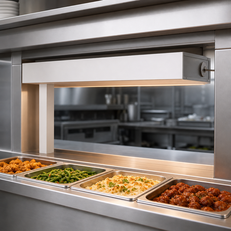Product image #3 for Pitco PFW-1 Built-In 750 Watt Strip Heat Lamp Food Warmer