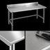 Thumbnail image #3 for Eagle Deluxe Series 144-Inch x 24-Inch 16-Gauge Stainless Steel Work Table with 4-1/2-Inch Backsplash and Galvanized Tubular Base