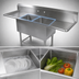 Thumbnail image #3 for John Boos Pro-Bowl 2-Compartment Stainless Steel Sink with Left and Right Drainboards