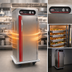 Thumbnail image #3 for EnduraHeat Full-Size Stainless Steel Heated Satellite Transport Cart with Universal Slides