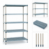 Thumbnail image #3 for MetroMax Q 5-Shelf Starter Polymer/Wire Shelving Unit, 60W x 21D x 74H Inches