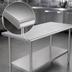 Thumbnail image #3 for 84-Inch x 36-Inch 400-Series Stainless Steel Work Table with Adjustable Undershelf