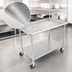 Thumbnail image #3 for John Boos Stainless Steel Sorting Table with 4-Sided Raised Edge, Undershelf and Locking Casters, 36-7/8 x 30-3/8 Inches