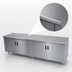 Thumbnail image #3 for Advance Tabco Special Value Series Enclosed Work Table with Cabinet Base, Mid-Shelf, and Hinged Doors, 96 x 30 Inches, 16-Gauge 304 Stainless Steel Top